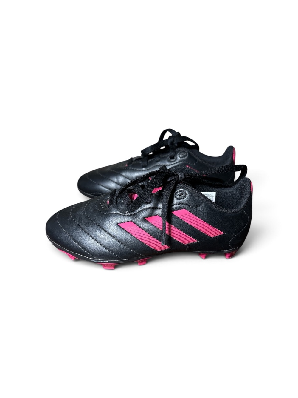 adidas toddler girl Black and Pink Soccer Cleats size 12K
